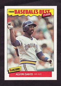 1986 Fleer Baseball's Best Sluggers vs. Pitchers - Alvin Davis #8 - Picture 1 of 2
