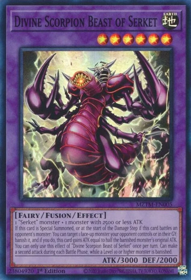 Divine Scorpion Beast of Serket - MZTM-EN005 - Super Rare - 1st Edition Near Min - Image 1 of 1
