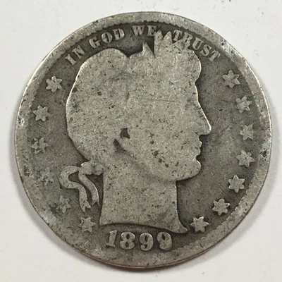 1899 United States "Barber Quarter" - About Good (AG) KM#114 - 8014 - Image 1 of 3