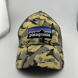 PATAGONIA P-6 logo Lopro Trucker Hat Green Camo Snapback Mesh Cap hat outdoor - Picture 1 of 5