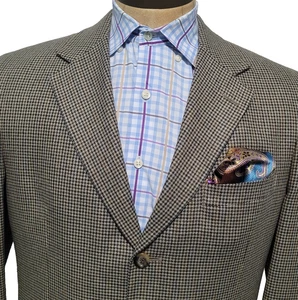 Jos A Bank Blazer Herren 41R Hahnentritt Wolle Seide Mischung Sportmantel 3 Knopf - Bild 1 von 22