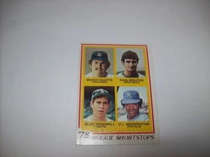 1978 Topps Rookie (Klutts/Paul Molitor/Alan Trammell/U.L. Washington) Kostenloser Versand - Bild 1 von 5