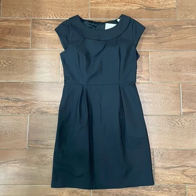 Vestido Myrtlewood of California Talla L Negro Manga Gorra Cuello Retro Bolsillo LBD Foto 1 de 4