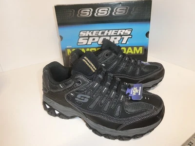 Skechers Men's Afterburn Memory Fit Sport Shoes Sz 9.5 Extra Wide 50125EWW Black - Image 1 of 4
