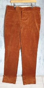 Cordings London Men's Rust Brown Corduroy Trousers W34 L36 Vintage UK Made - Picture 1 of 10