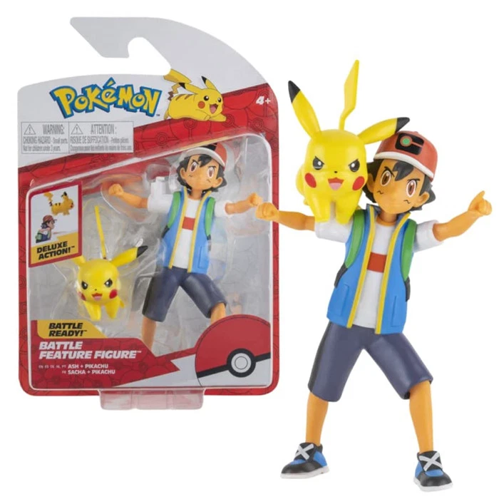 PERSONAGGIO POKEMON ASH CPN PIKACHU ACTION FIGURE 406914 - Immagine 1 di 1