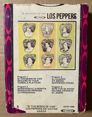 LOS PEPPERS  "Si Tus Besos Se Van" '72 El Zarape  8-Track Tape Tejano  Tested - Image 1 of 4