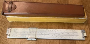 EUC Eugene Dietzgen Maniphase Multiplex Slide Rule Ruler No. 1735 Leather Case - Picture 1 of 11