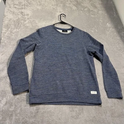 Sudadera Scotch & Soda Para Hombre Grande Azul Espiga Cuello Redondo Mezcla de Algodón Foto 1 de 4