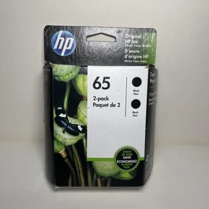 HP 65 1VU22AN Ink Cartridge - Black, Pack of 2 July 2019 - Picture 1 of 3