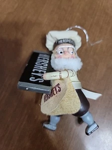 Vintage 1982 Kurt Adler Wooden Baker With Hershey's Bar - Picture 1 of 6