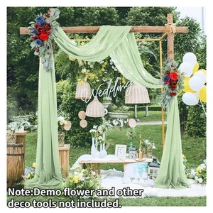 13/20/32.8ft Draping Curtain Backdrop Arch Decor Tulle Party Wedding Drapes New - Bild 1 von 9