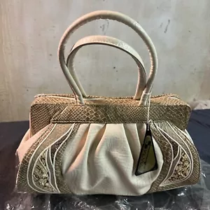 Vintage Neu Old Stock Sylvia Cee Schlangenleder Handtasche - Bild 1 von 10