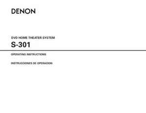 Manual del propietario del sistema de cine en casa Denon S-301 - Imagen 1 de 1