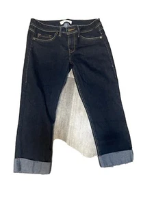 no boundaries capri jeans Girls 11 dark denim cuffed - Picture 1 of 9