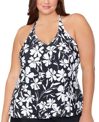 Camiseta Tankini Island Escape 296163 Talla Grande T-Back Con Aros, 16W Foto 1 de 2