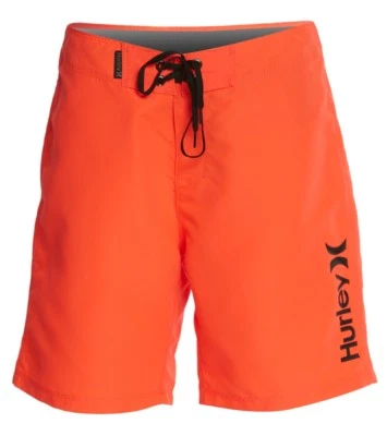 HURLEY BOYS' SUPERSUEDE BOARDSHORTS Big Kid Swim Trunks Shorts Sz 30 Neon Orange - Image 1 of 3