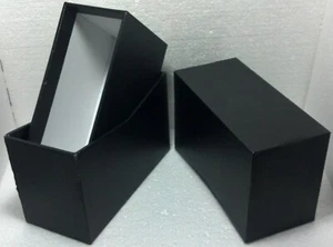 Par de cajas de almacenamiento de tarjetas coleccionables caja de bóveda deslizante cerca 9 1/8 x 5 1/2 x 4 1/8 - Imagen 1 de 8
