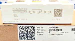 1PC Rectifier Diode Power Module SKKD212/16 SEMIKRON - NEW - Picture 1 of 1