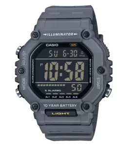 Casio AE-1600H-8B Digital Stopwatch World Time Resin Mens 10 Year Battery - Picture 1 of 7