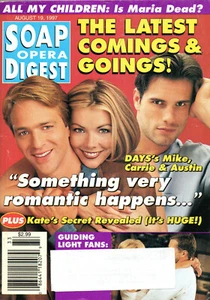 SOAP OPERA DIGEST August 19 1997 Roark Critchlow Christie Clark Austin Peck - Picture 1 of 4