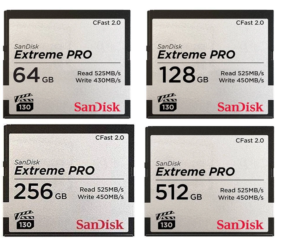 Sandisk CF Extreme Pro cfast Compact Flash Card 64GB 128GB 256GB - Image 1 of 1
