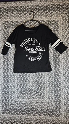JOE BOXER MUJER TALLA M NEGRO BROOKLYN GIRLS EQUIPO COSTA ESTE y2k años 90 vintage Foto 1 de 4