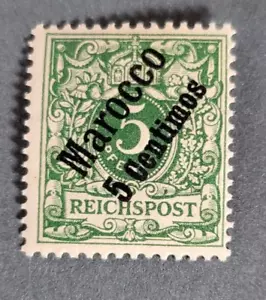 Sellos Oficinas Alemanas en Marruecos Scott #2 con bisagras - Imagen 1 de 1