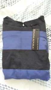 BANANA REPUBLIC SCHWARZ/BLAU GESTREIFTE BLUSE - Bild 1 von 5