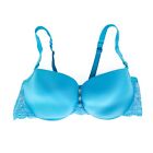 Cacique by Lane Bryant Lightly Lined Full Coverage Teal Blue Bra size 40D