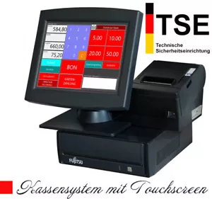 KOMPAKTE KASSE TSE FÄHIG F LADEN BISTRO IMBISS KIOSK TOUCHSCREEN BONDRUCKER KA35 - Bild 1 von 8