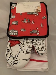 Nuevo Disney Winnie The Pooh 3 P Juego de Cocina Horno Mitt Cocina Portatoallas - Imagen 1 de 6