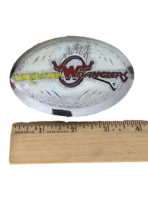 Raro Arizona Wranglers Liga de Fútbol de Estados Unidos Piedra y Hebilla de Cinturón Plateado Foto 1 de 4