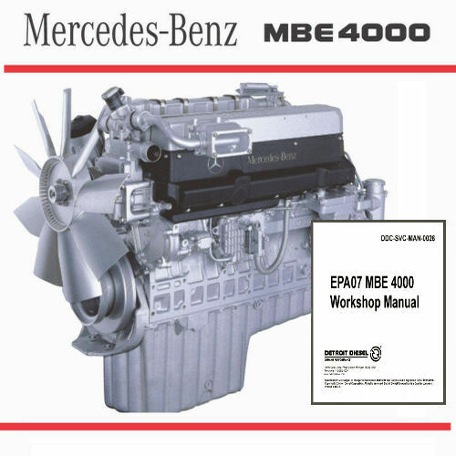 Detroit Diesel MBE 4000 Computer PDF CD Service Manual Year 2010 & UP 590 Pages