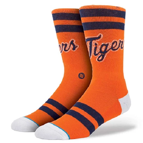 Stance Classic Pique 1894 Men's MLB Socks Detroit Tigers Orange Navy Multiple Cover