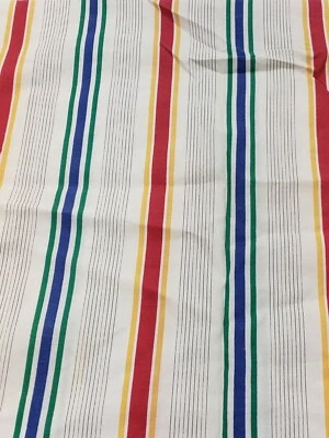 Vintage Springmaid Standard Pillow Case Striped Red Blue Green No Iron Made USA - Image 1 of 4