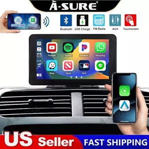Portable BT Wireless Apple Carplay Car Stereo Android Auto 7" Touch Screen Radio - Picture 1 of 8