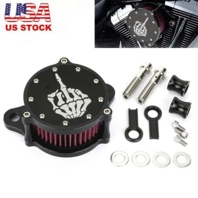 Middle Finger Air Cleaner Intake Filter For Harley Davidson Sportster 883 XL1200 - Image 1 of 4