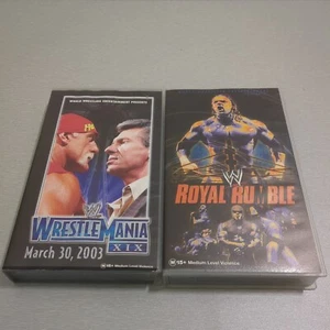 WWE WWF WRESTLEMANIA XIX 2003 WRESTLING & Royal Rumbke VHS VIDEO - Picture 1 of 8