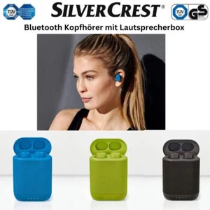 SILVERCREST Słuchawki Bluetooth Douszne z głośnikiem Niebieskie, Czarne, Zielone NOWE - Zdjęcie 1 z 31