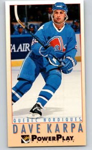 1993-94 PowerPlay #421 Dave Karpa  Quebec Nordiques V78116