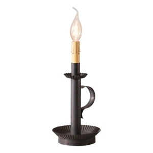 Kettle Black Candlestick Accent Lamp - Handcrafted, 11" High - Picture 1 of 2