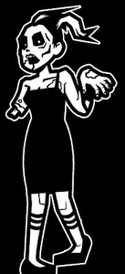 Zombie Teen Girl Walking Dead Family Vinyl Decal Sticker - Picture 1 of 1