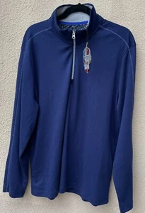 Robert Graham Brecken Herren Marineblau 1/4 Reißverschluss Pullover Sweater Größe, 2XL UVP $ 158 - Bild 1 von 6