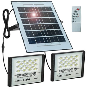 US 300W LED Solar Flood Lights Outdoor Street Light Dusk to Dawn Flood Wall Lamp - Picture 1 of 13