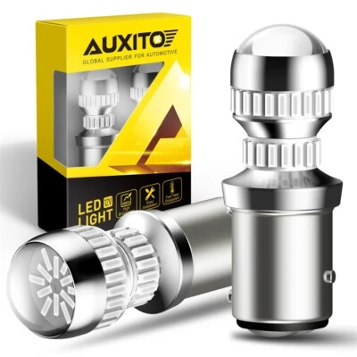 AUXITO Super RED 1157 7528 2357 Bombillas de freno LED Canbus Anti Hyper Flash 2x Foto 1 de 4