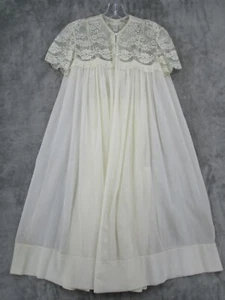 Vintage Eyeful By The Flaums Nightgown Womens Small Robe Set Lace Fairy Coquette - Picture 1 of 24