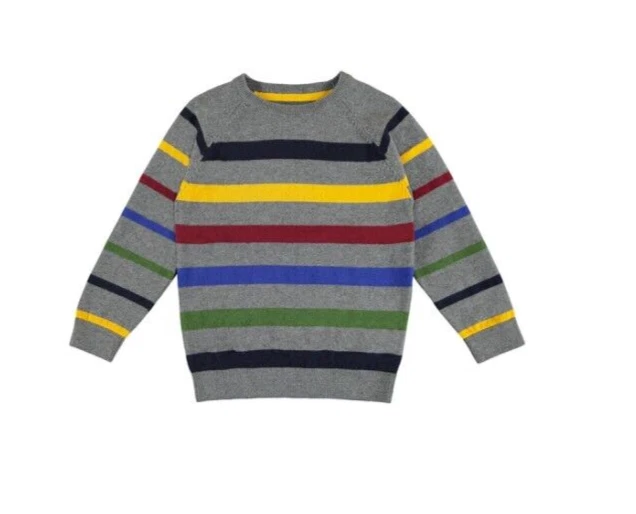 Suéter MAYORAL Gris con Rayas Azul/Amarillo/Borgoña Nuevo con Etiquetas Niños 7 Foto 1 de 1