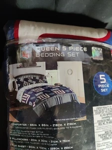 NFL New York Giants Queen 5 Piece Bedding Set - Picture 1 of 4