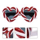 Rimless Heart Sunglasses for Valentine's Day Party (2pcs)